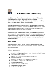 Curriculum Vitae: John Bishop