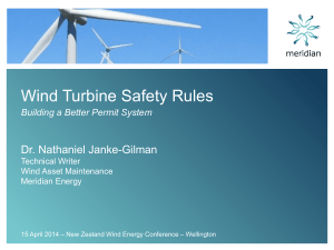 Wind Turbine Safety Rules - New Zealand Wind Energy Association