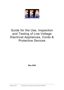 Guide for the Use, Inspection and Testing of Low