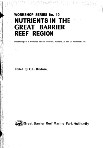 NUTRIENTS IN ,T,H GREAT .BARRIER REEF REGION EI, `”