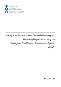 Immigrants Guide for New Zealand Plumbing and Gasfitting