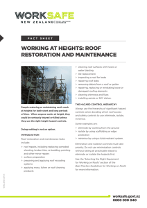Working at heights: Roof restoration and