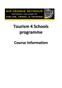 National Certificate in Tourism and Travel