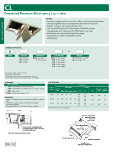 Concealed Recessed Emergency Luminaire - Dual-Lite