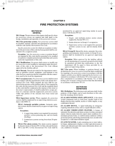 Chapter 9 Fire Protection Systems