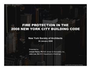 fire protection in the 2008 new york city building code
