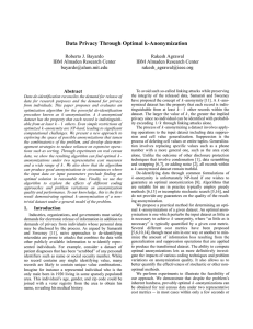 Data Privacy Through Optimal k-Anonymization