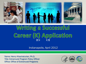 Writing a Successful Career (K) Application