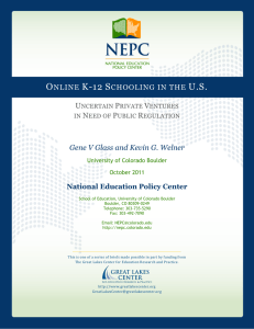 Online K-12 Schooling in the US - National Education Policy Center