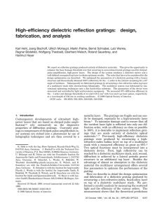 High-efficiency dielectric reflection gratings: design, fabrication, and