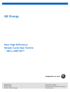 New High Efficiency Simple Cycle Gas Turbine