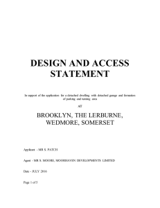 DESIGN AND ACCESS STATEMENT