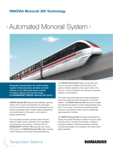 Bombardier INNOVIA 300 Monorail Technology