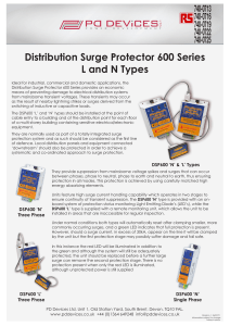 Distribution Surge Protector 600 Series L and N Types