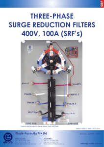 THREE-PHASE SURGE REDUCTION FILTERS 400V, 100A (SRF`s)