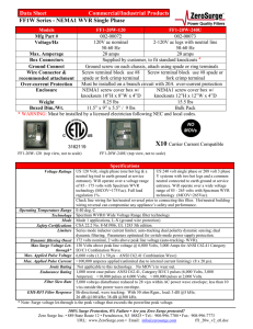 Data Sheet Commercial/Industrial Products FF1W