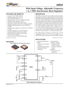 Wide Input Voltage, Adjustable Frequency, 3 A, 2 MHz Synchronous