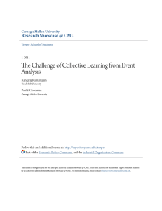 The Challenge of Collective Learning from Event Analysis