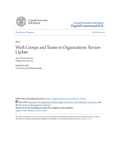 Work Groups and Teams in Organizations: Review Update