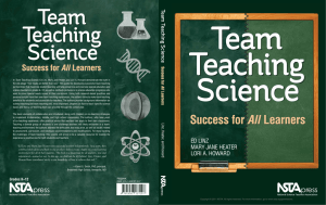 Team Teaching Science at the High School Level