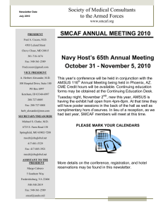 Navy Host`s 65th Annual Meeting October 31
