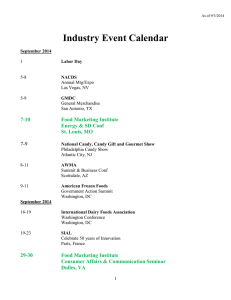 Industry Event Calendar - Food Marketing Institute