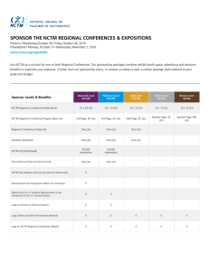 sponsor the nctm regional conferences