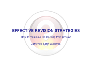 EFFECTIVE REVISION STRATEGIES