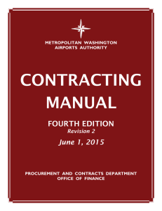 Airports Authority Contracting Manual