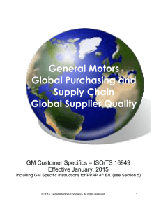General Motors Customer-Specific Requirements