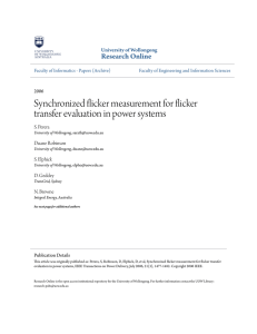 Synchronized flicker measurement for flicker