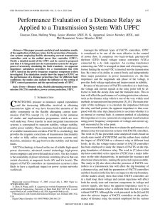 Performance Evaluation of a Distance Relay as Applied to a