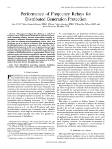 Performance of Frequency Relays for Distributed Generation