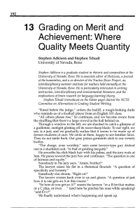 13 Grading on Merit and Achievement: Where Quality Meets Quantity