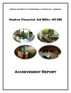 Achievement Report of SFAO - Mehran University of Engineering