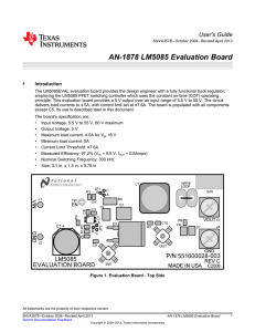 AN-1878 LM5085 Evaluation Board (Rev. B)