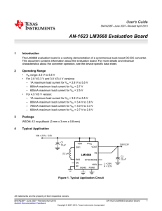 AN-1623 LM3668 Evaluation Board (Rev. F)