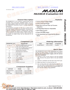 Evaluates: MAX881R MAX881R Evaluation Kit