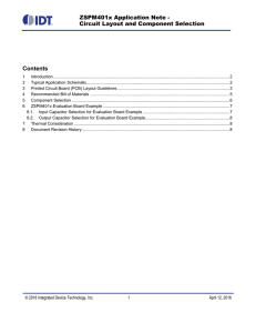 ZSPM401x Application Note - Circuit Layout and Component