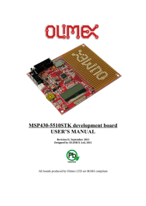MSP430-5510STK development board USER`S MANUAL