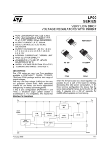 very low drop voltage regulators with inhibit