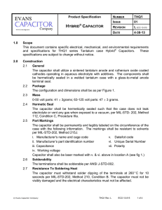 THQ1 Specs - Evans Capacitor Company