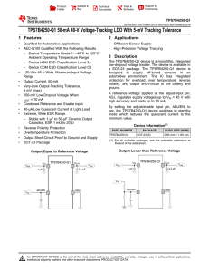 TPS7B4250-Q1 Low-Dropout Voltage-Tracking LDO (Rev. B)