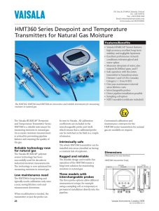 HMT360 Series Dewpoint and Temperature Transmitters