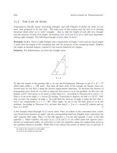 11.2 The Law of Sines