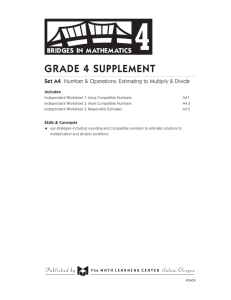 Grade 4 supplement - The Math Learning Center