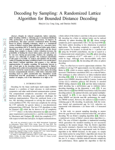 Decoding by Sampling: A Randomized Lattice Algorithm