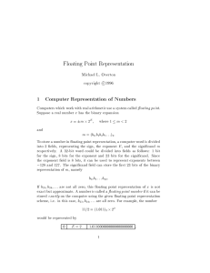 Floating Point Representation