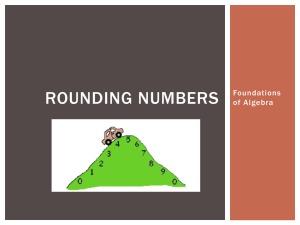 Rounding Numbers - Foundations of Algebra