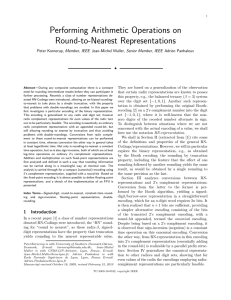 Performing Arithmetic Operations on Round-to